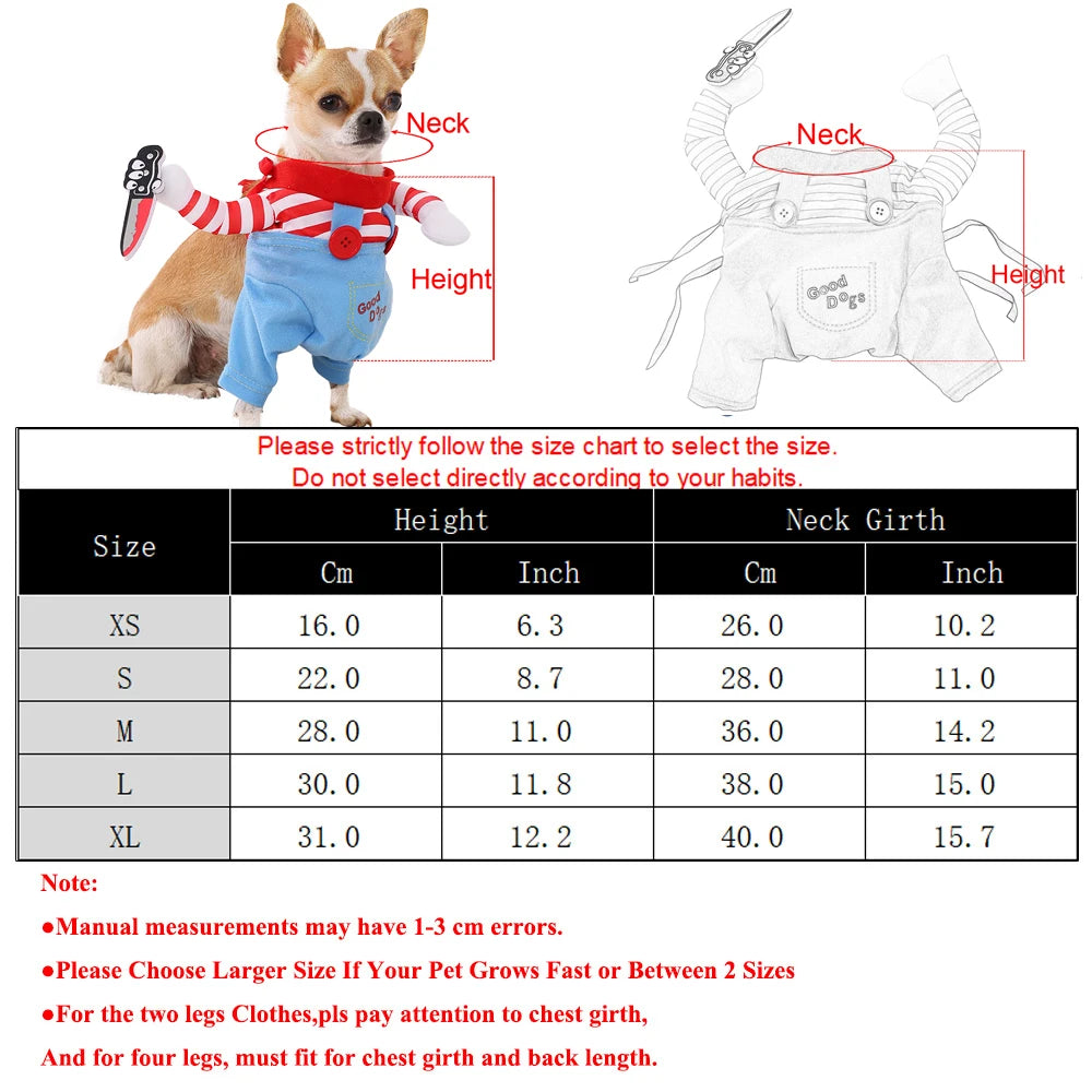 Dog Cosplay Costume for Small Medium Large Dogs Cats Halloween Party Dress Outfits Cute Dog Jacket Labrador Bulldog Pet Clothes