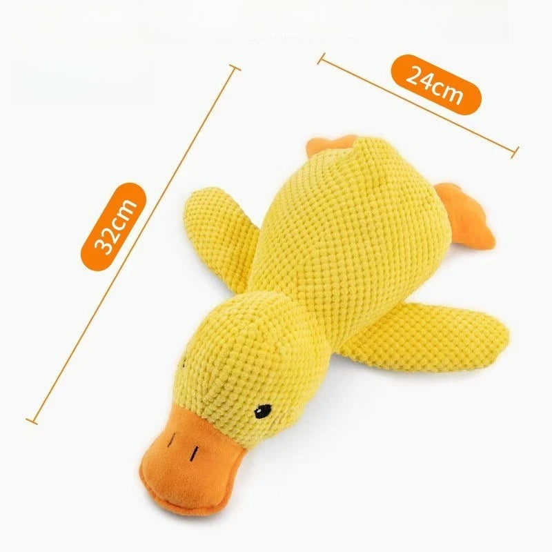 Piece Plush Calming Duck Dog Toy, with Quacking Sound, Emotional Support Soft Chew Toy, Great for for Small Large Dog