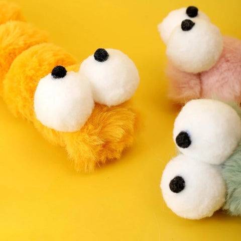 Plush Cat Chew Toy Cushion Caterpillar Catnip Pillow Teaser Toys for Cats Soft Interactive Cat Toy Supplies