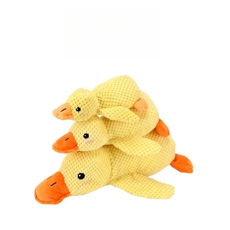 Piece Plush Calming Duck Dog Toy, with Quacking Sound, Emotional Support Soft Chew Toy, Great for for Small Large Dog