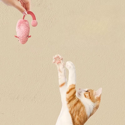 New Interactive Mouse Plush Cat Chew Toys Boredom Interactive Plush Toys Kitten Game Indoor Plush Mice Luminous Toys for Cats