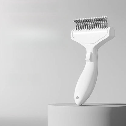 Pet Hair Removal Comb Curved Stainless Steel Teeth for Dogs Cats Detangling Brush for Long Thick Hair Professional Grooming Tool