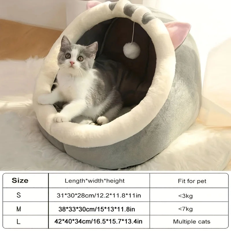 Cute and Soft Cat House Super Cat Bed Warm Deep Sleep Comfort Cat Bed Pets Tent Cozy Cave Nest Small Dog Mat Bag