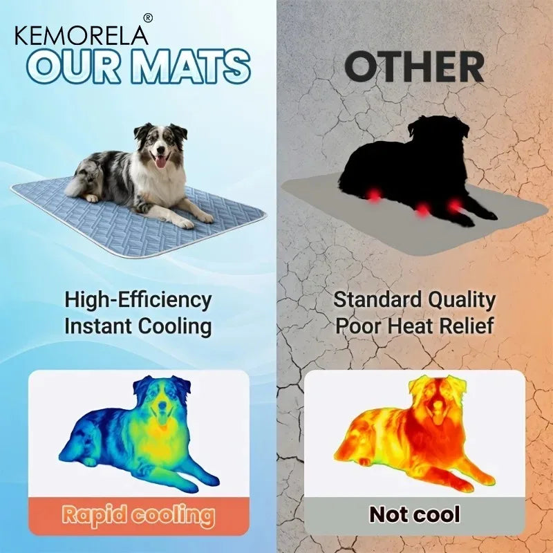 1PCS New Upgraded Ice Cooling Experience Summer Pet Cooling Mat Washable and Breathable Pet Cooling Pad All Season for Dogs Pet