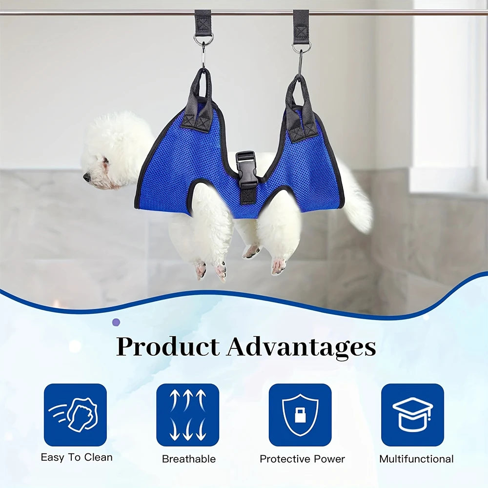 Pet Grooming Hammock Cat Dog Nail Clipper Fixer Teddy Hook Type Feeding Anti-Scratch Artifact Restraint Bag Pet Accessories