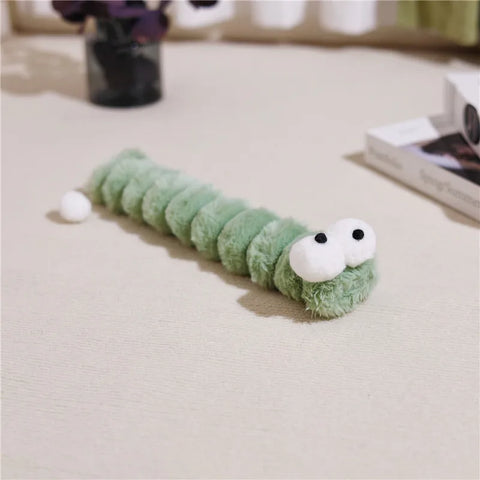 Plush Cat Chew Toy Cushion Caterpillar Catnip Pillow Teaser Toys for Cats Soft Interactive Cat Toy Supplies