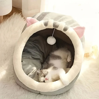 Cute and Soft Cat House Super Cat Bed Warm Deep Sleep Comfort Cat Bed Pets Tent Cozy Cave Nest Small Dog Mat Bag