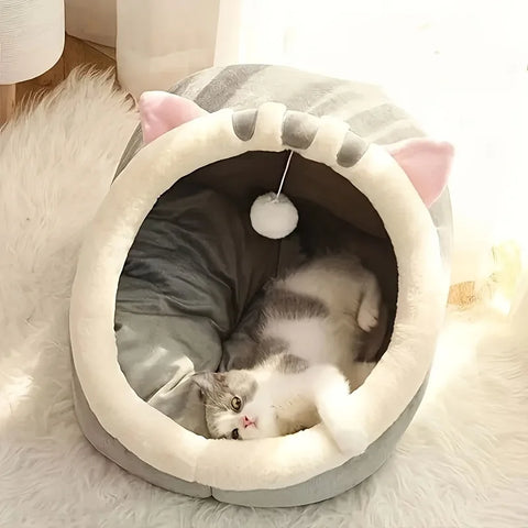 Cute and Soft Cat House Super Cat Bed Warm Deep Sleep Comfort Cat Bed Pets Tent Cozy Cave Nest Small Dog Mat Bag