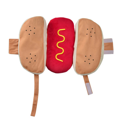 Funny Halloween Dog Costumes Large Small Dogs Cat Hot Dog Shaped Adjustable Pet Clothes Pets Party Costume Suit Bulldog Supplies