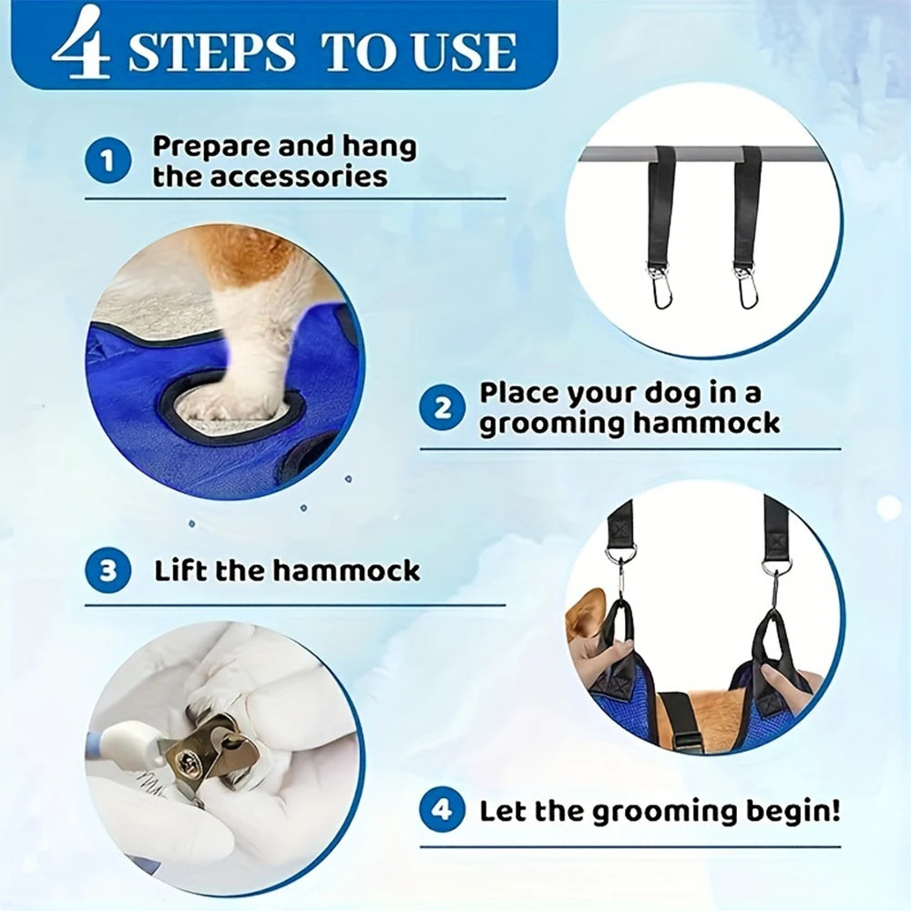 Pet Grooming Hammock Cat Dog Nail Clipper Fixer Teddy Hook Type Feeding Anti-Scratch Artifact Restraint Bag Pet Accessories