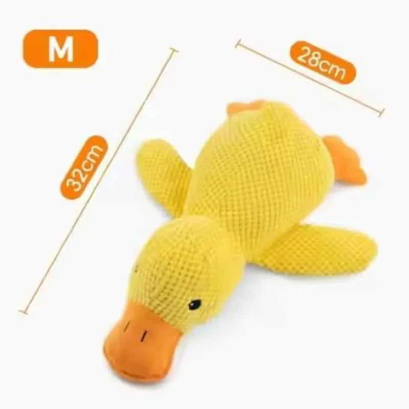 Piece Plush Calming Duck Dog Toy, with Quacking Sound, Emotional Support Soft Chew Toy, Great for for Small Large Dog