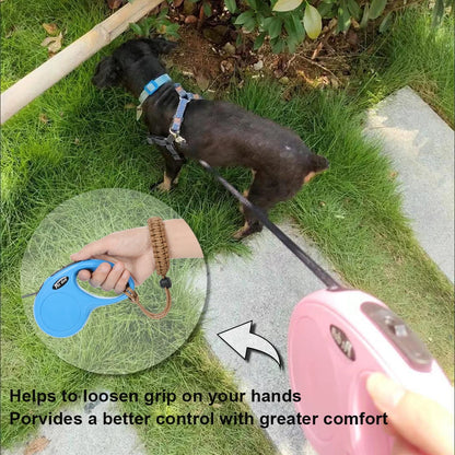 Hand Free Dog Leash Anti-Fall Wrist Strap Adjustable Wristband for Retractable Puppy Traction Rope Chihuahua Yorkie Accessories