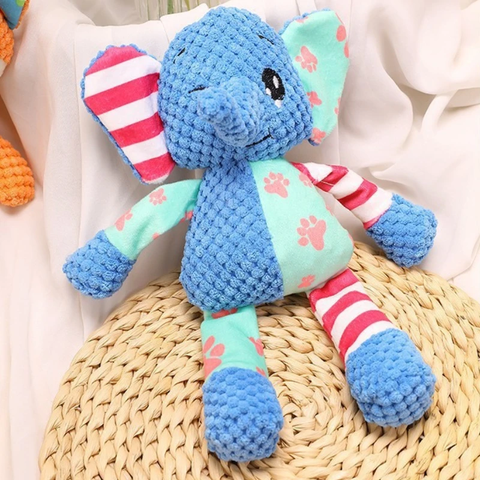 Pet Plush Toy Cute Animals Bite Resistant Interactive Squeaky Dog Chewing Toy Pet Dog Teeth Cleaning Chew Toy Pet Supplies