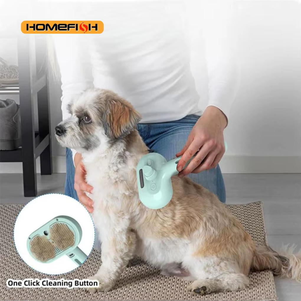 Steam Spray Pet Grooming & Hair Removal Brush