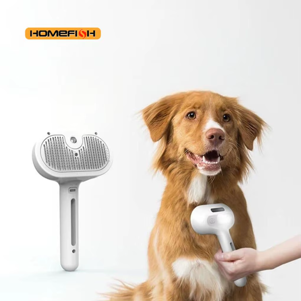 Steam Spray Pet Grooming & Hair Removal Brush