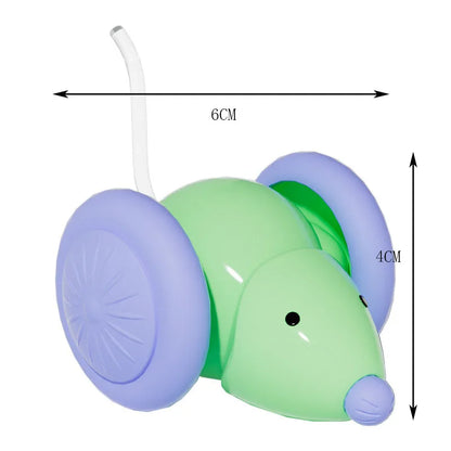 Electric Mouse Car Interactive Cat Toy Rechargeable Automatic Kitten Toy Intelligent Obstacle Avoidance Pet Cat Toy