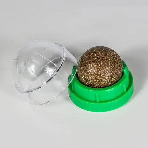 Catnip Cat Wall Stick-On Ball Toy Scratchers Treats Healthy Natural Removes Balls to Promote Digestion Cat Grass Snack