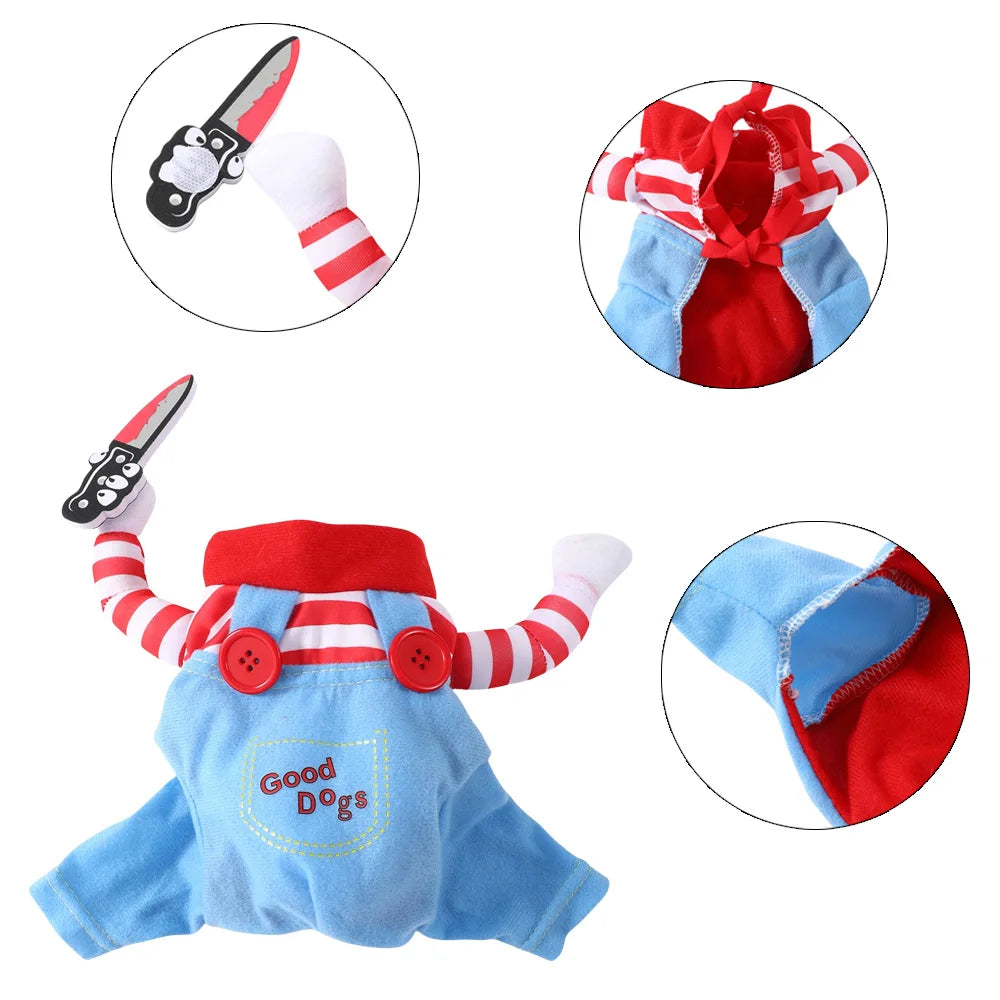 Dog Cosplay Costume for Small Medium Large Dogs Cats Halloween Party Dress Outfits Cute Dog Jacket Labrador Bulldog Pet Clothes