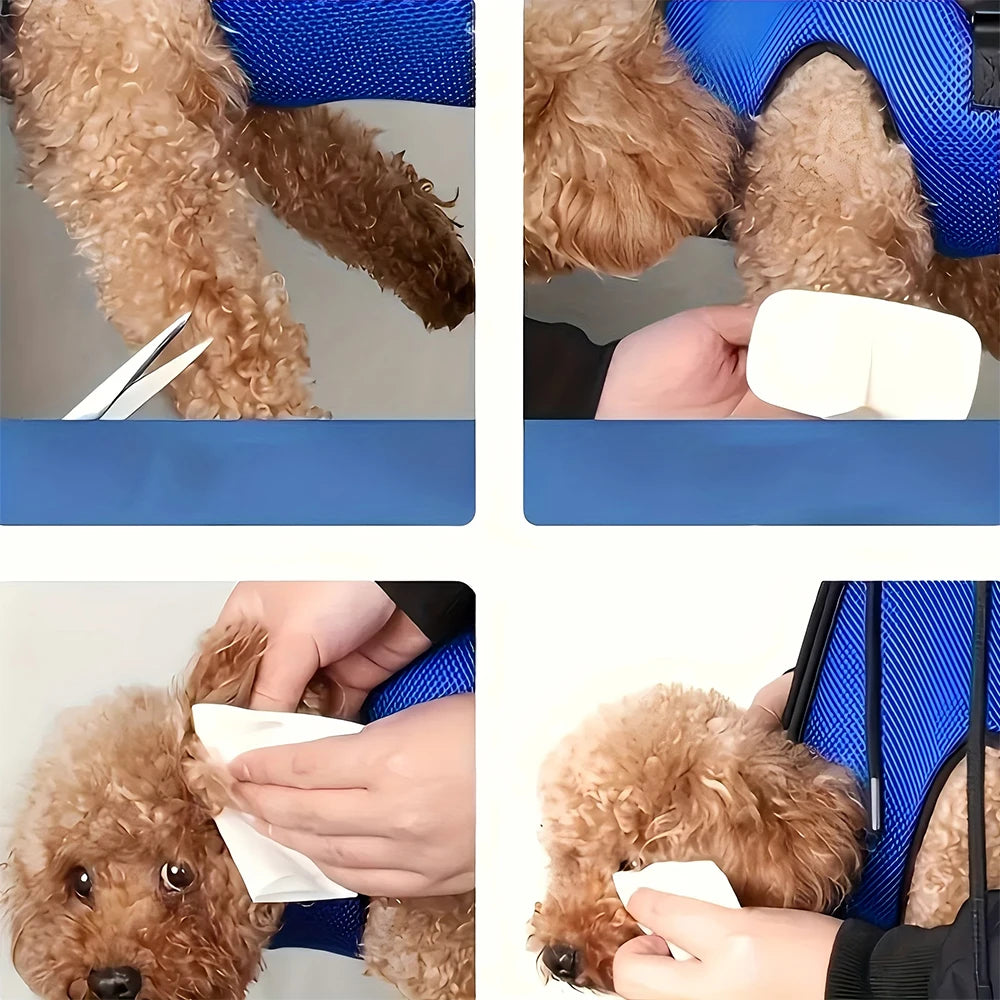 Pet Grooming Hammock Cat Dog Nail Clipper Fixer Teddy Hook Type Feeding Anti-Scratch Artifact Restraint Bag Pet Accessories